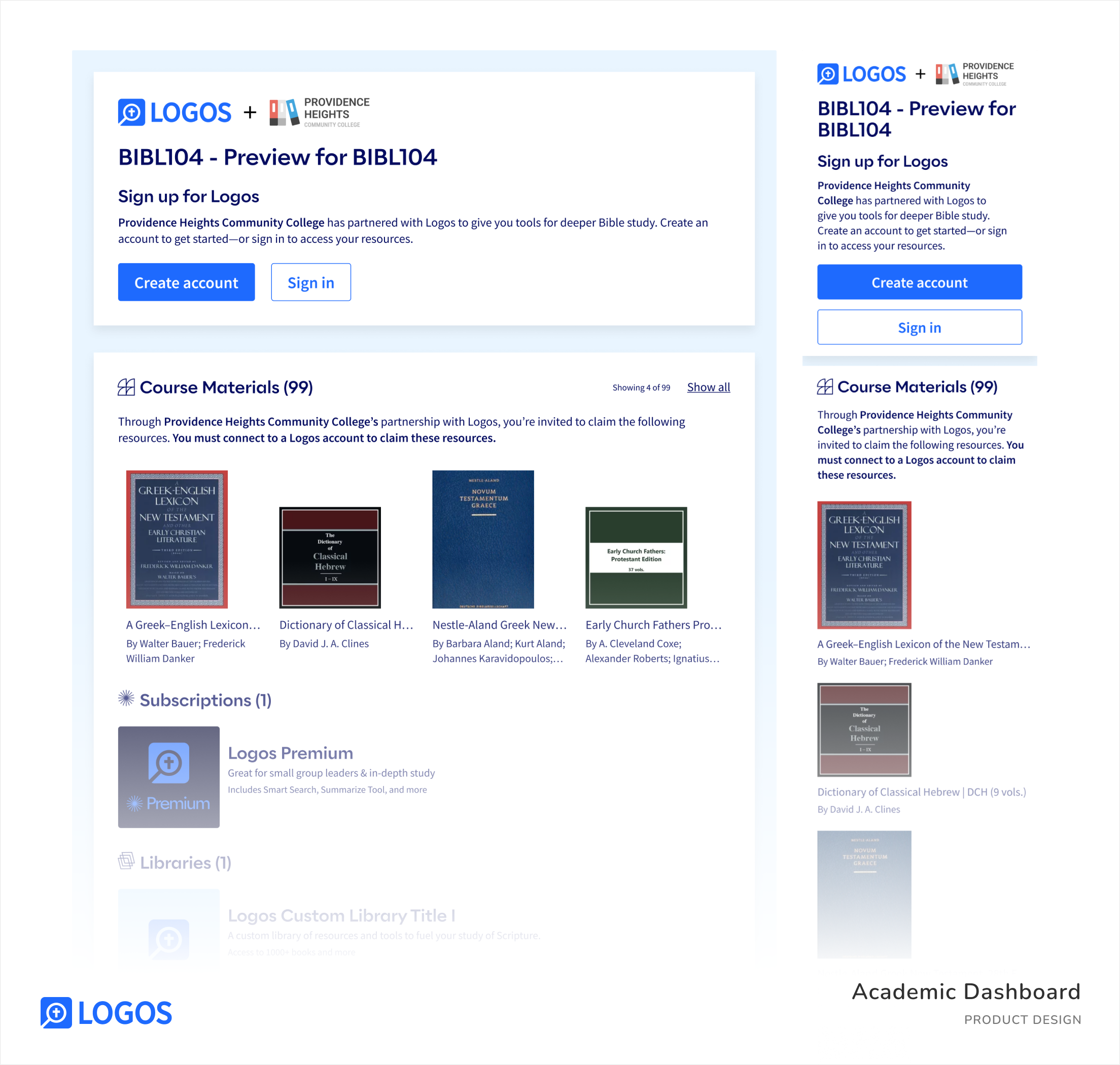 Academic Dashboard Page 1